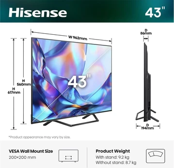 Televizorius Hisense Televizorius 43A7DS