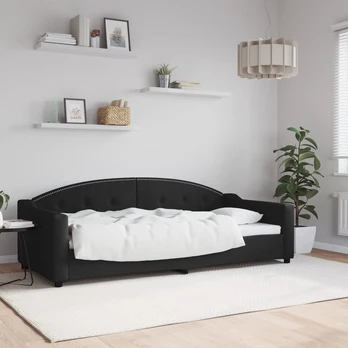Lova Sofa, juodos spalvos, 90x200cm, audinys