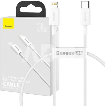 Baseus Superior Series Cable USB-C to Lightning, 20W, PD, 0,25m (white)