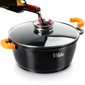 Granitinis puodas su dangčiu, 28 cm, 5.8 L, visoms viryklėms