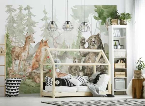 Walltastic Skovens dyr tapet 243 x 305 cm (2022 modelis)