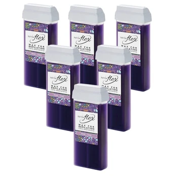 Vaško kasetė ItalWax Flex Wine, 6x100 ml