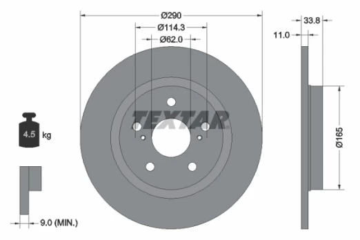 TEXTAR 92195200 Brake Disc