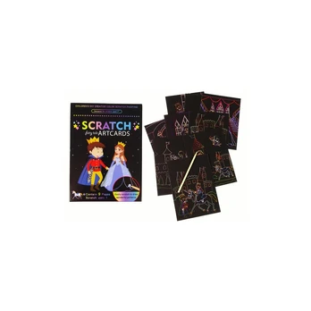 Lean Toys „Scratch“ spalvinimo knyga vaikams karalystė