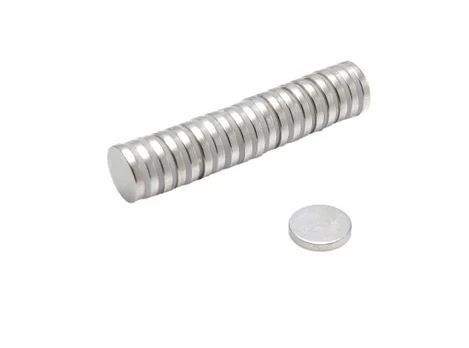 Neodimio magnetas, cilindro formos, Mw 12x2 N38, 100 vnt.