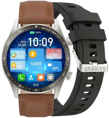 Išmanusis laikrodis Gravity Sidabrinė 2 Paski GT10-8