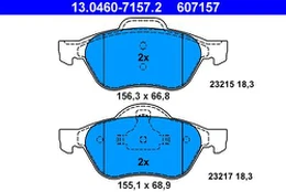 ATE 13.0460-7157.2 Brake pad set