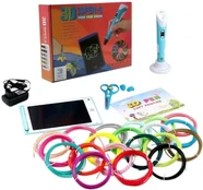 Riff 3D Pen printing BIG Set 7in1 with LCD / PLA 100m / Tablet / Scissors Blue kaina