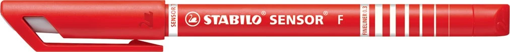 Rašiklis SENSOR F, raudonas