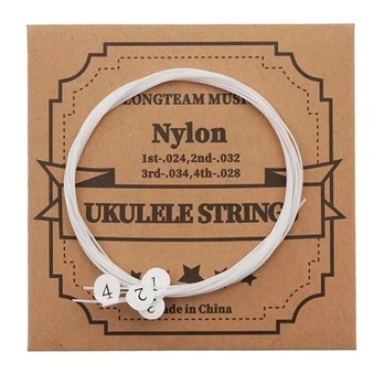 Skaidrios nailoninės ukulelės stygos 4 dalių
