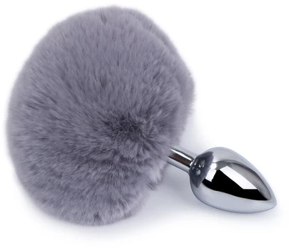 Analinis kaištis su natūraliu lapės kailiu Tail Plug, 15cm