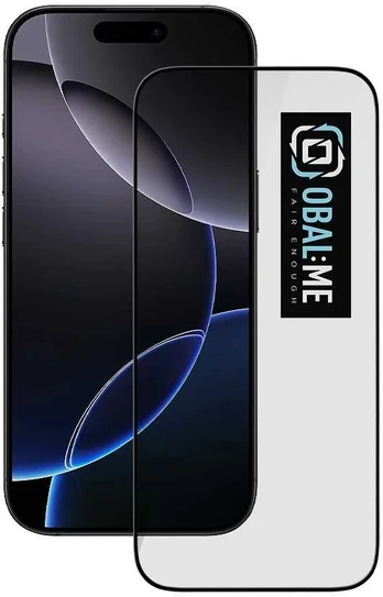 OBAL:ME 5D Glass Screen Protector for Apple iPhone 17 17 Pro Juodas