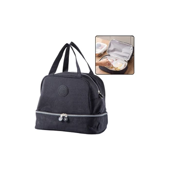 Lean Thermal Insulating Breakfast Bag with Adjustable Strap Juodas 27cm