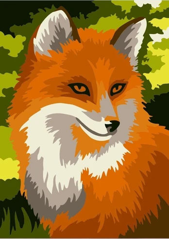 Tapybos pagal skaičius rinkinys: Red fox 16.5x13 cm MINI114