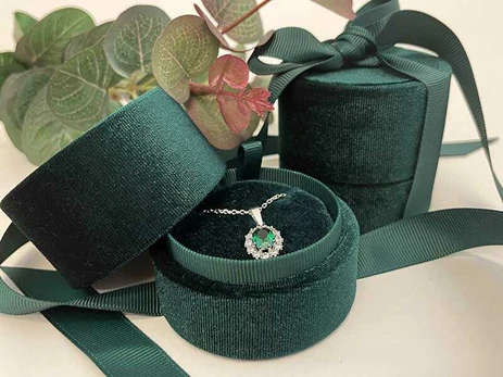 Jk Box Emerald Ribbon Chain Gift Box LTR-3/S/A19