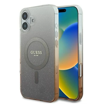 Guess GUHMP16SHGRCELW iPhone 16 6.1" ruda/ruda hardcase IML Glitter Gradient MagSafe
