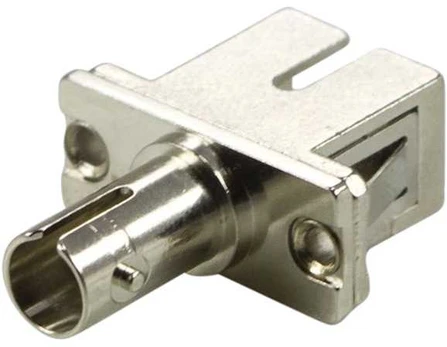 DELTACO snap-in fiber mating sleeve, 1xSC-ST, Multi mode, simplex, met