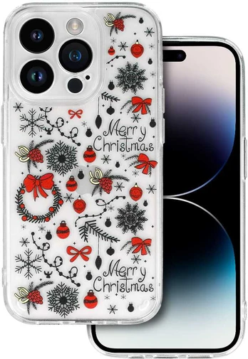 Tel Protect Christmas dėklas skirtas Apple iPhone 13 Pro Design 5 Clear