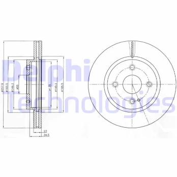 DELPHI BG4254C Brake Disc