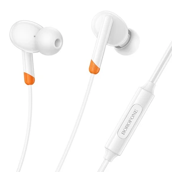 Borofone Earphones BM92 Refined with microphone white