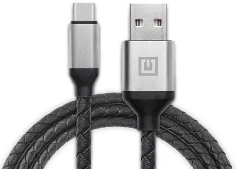 REAL EL , Premium USB A - Type C Leather Oda, 1m