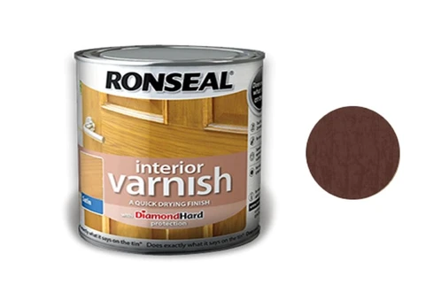 Greitai džiūstantis lakas RONSEAL Interior Varnish, deep mahogany, 0,25 l
