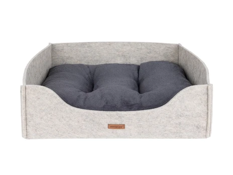 Gyvūno guolis Amiplay Hygge, pilka/smėlio, S