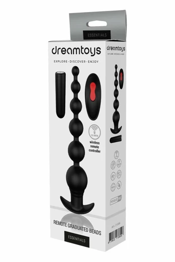 ESSENTIALS Remote Graduating Beads Silicone Intimate Trainer 20.7cm