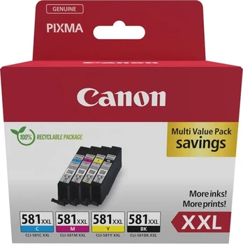 Canon CLI-581XXL BK/C/M/Y High Yield Ink Cartridge Multi Pack, 11.7 ml, 11.7 ml, Multi pack