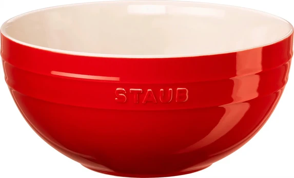 STAUB SERVING Miska okrągła 24 cm, raudona