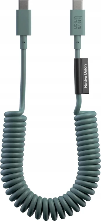 Native Union Native Union Pop Cable – USB-C – USB-C laidas, 1,2 m 60W (šiferio žalia)