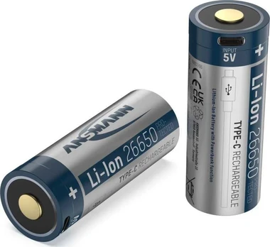 Ansmann Li-Ion 26650 5100mAh 3,6V Micro-USB Buchse 1307-0012