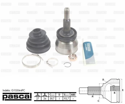PASCAL G1G044PC CV Joint