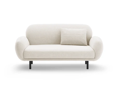 Boucle Sofa, "Poppy", 2 Seats, 148x72x82, White