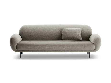 Boucle Sofa, "Poppy", 3 Seats, 208x72x82, Grey