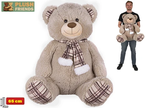 Plush toy - 02565 - TEDDY BEAR - size 65 cm