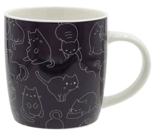 Puodelis Newill Cats, juoda, 0.35 l