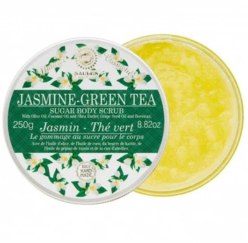 Kūno šveitiklis Saules Fabrika Jasmine - Žalias Tea sugar scrub, 200g