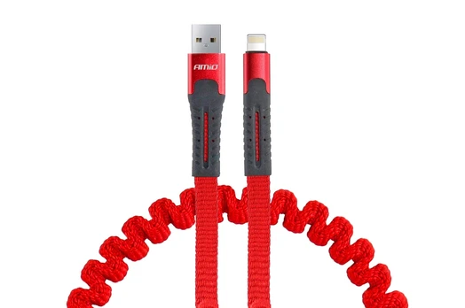 Amio Spyruoklinis kabelis usb + microusb 120cm fulllink uc-13