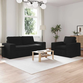 Sofa 2 pcs Juoda Metalas