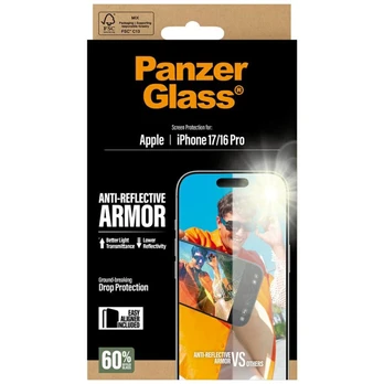 Dėklas Panzer Glass PANZERGLASS IPHONE 16 PRO/17 ANTI-REFLECT. ARMOR EASYALIGNER
