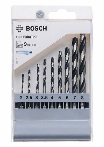 Grąžtas Bosch 9 PointTeQ HEX grąžtų komplektas