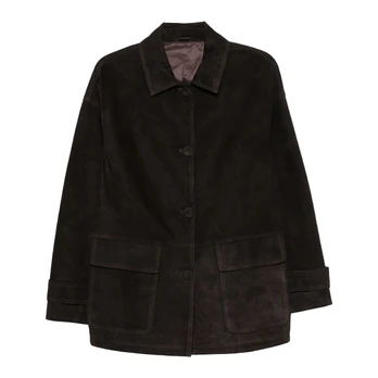 Odinė striukė moterims, Ruda, Leather jacket