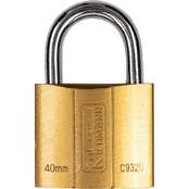Aukso spalvos spyna 40 mm kaina
