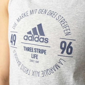 Adidas Palaidinė Logo Tee Pilkas Heather BP8392