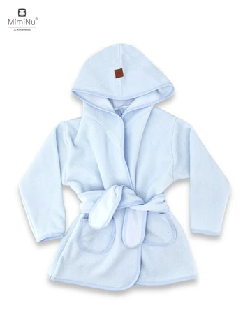 MIMINU Thermofrotte chalatas su gobtuvu BLUE