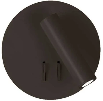 6+3W LED sieninis šviestuvas MOBY, juodas, 3000K