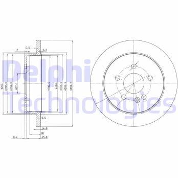 Stabdžių diskas DELPHI BG3398