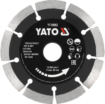 Yato 125 mm SEGMENTINIS DEIMANTINIS DISKAS SU AUKŠČIU SEGMENTU