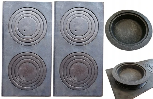 Ketaus viryklės plokštė 2 skylės 60x30